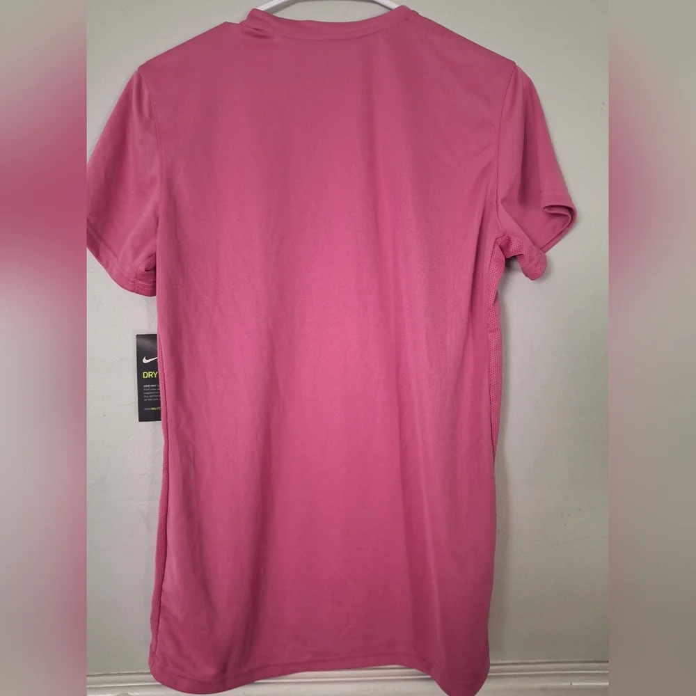 Nike Women Vibrant Pink Short Sleeve Tee Size L